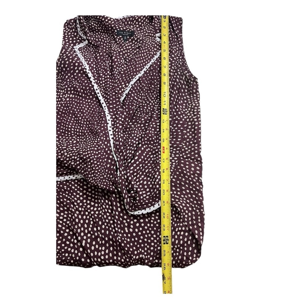 Rag And Bone Dean Polka Dot Faux Wrap Top - Picture 8 of 8